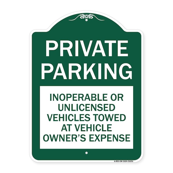 Private Parking Inoperable or Unlicensed Vehicles Towed at Vehicle Owners Expense, GW-1824-23256